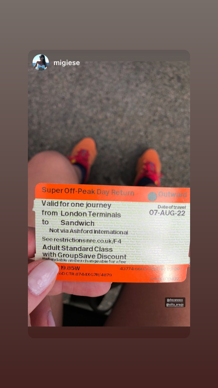 Ticket de Londres a Sandwich